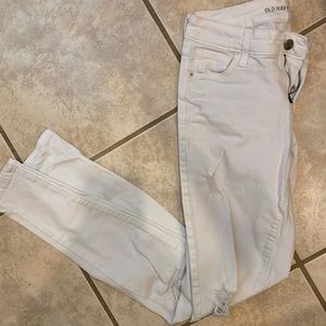 Distressed white rockstar jeans